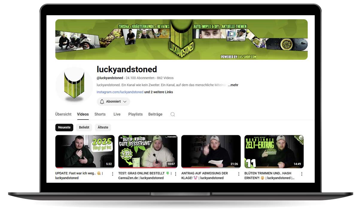 Lucky & Stoned x YouTube: Unterhaltung und Sorten
