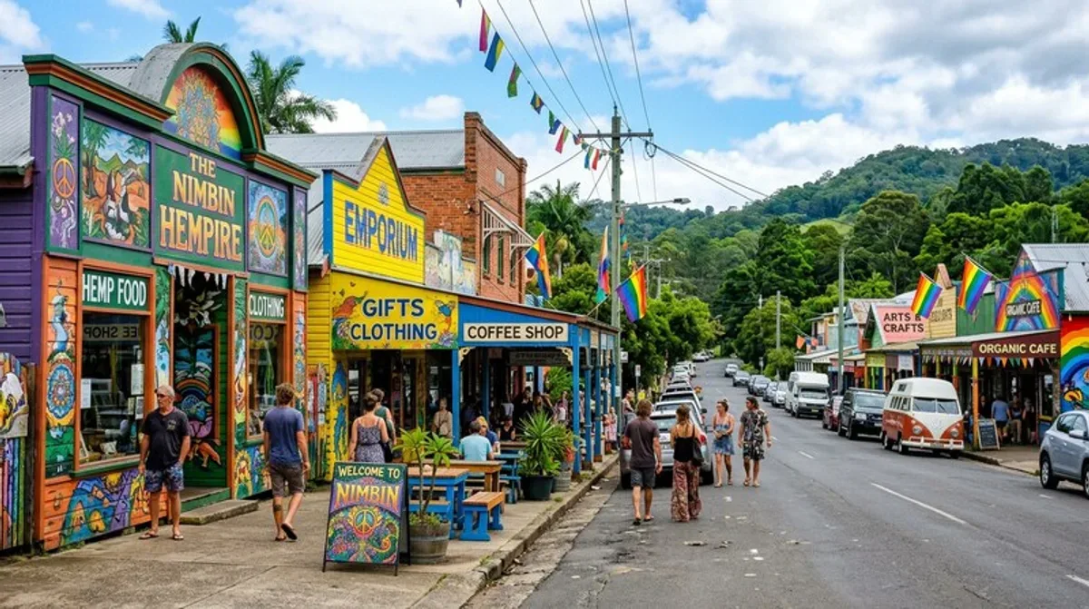 Australiens winziges alternatives Hauptstadt-Dorf: Nimbin