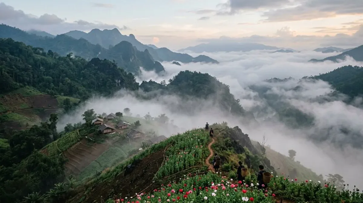 Das Goldene Dreieck: Nebelverhangene Opium-Berge Südostasiens