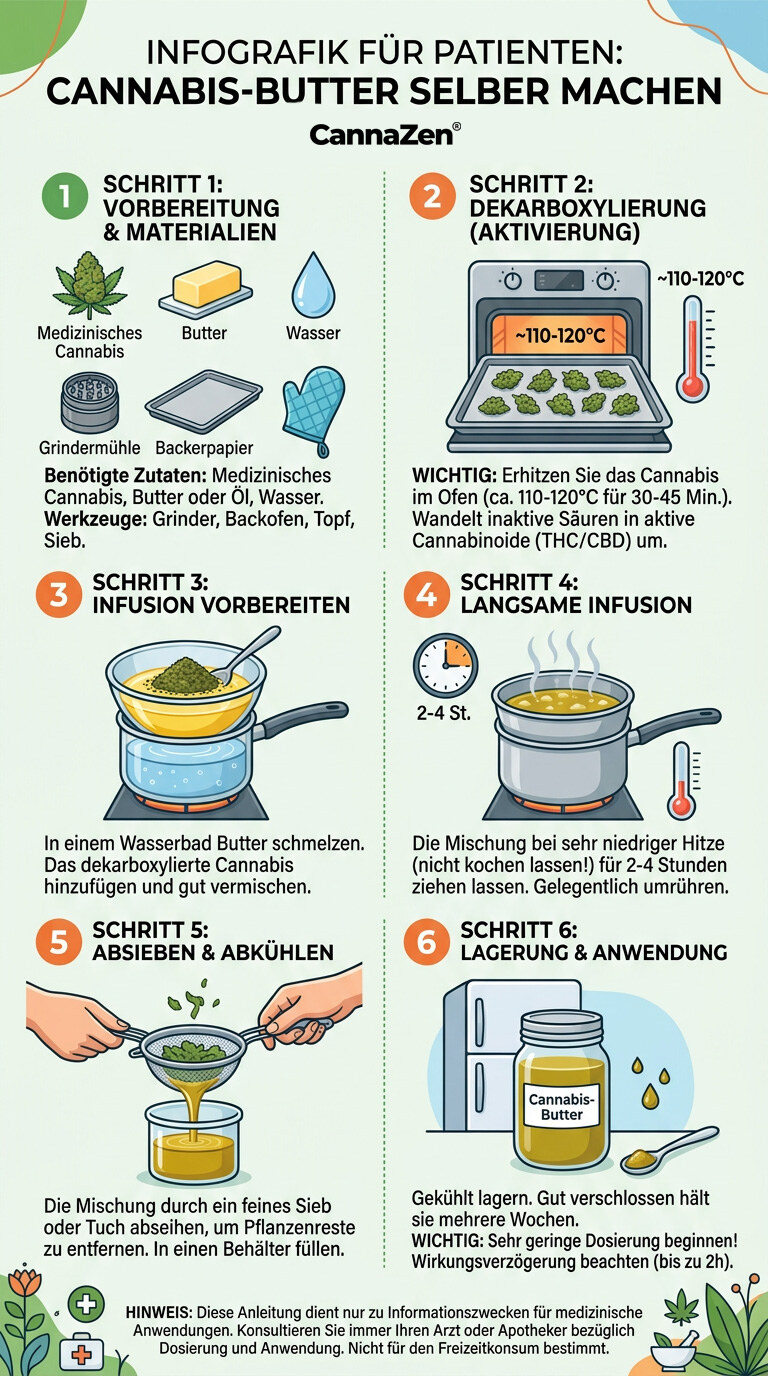 Cannabutter: Rezept, Thermomix & wieviel Gramm pro Portion?