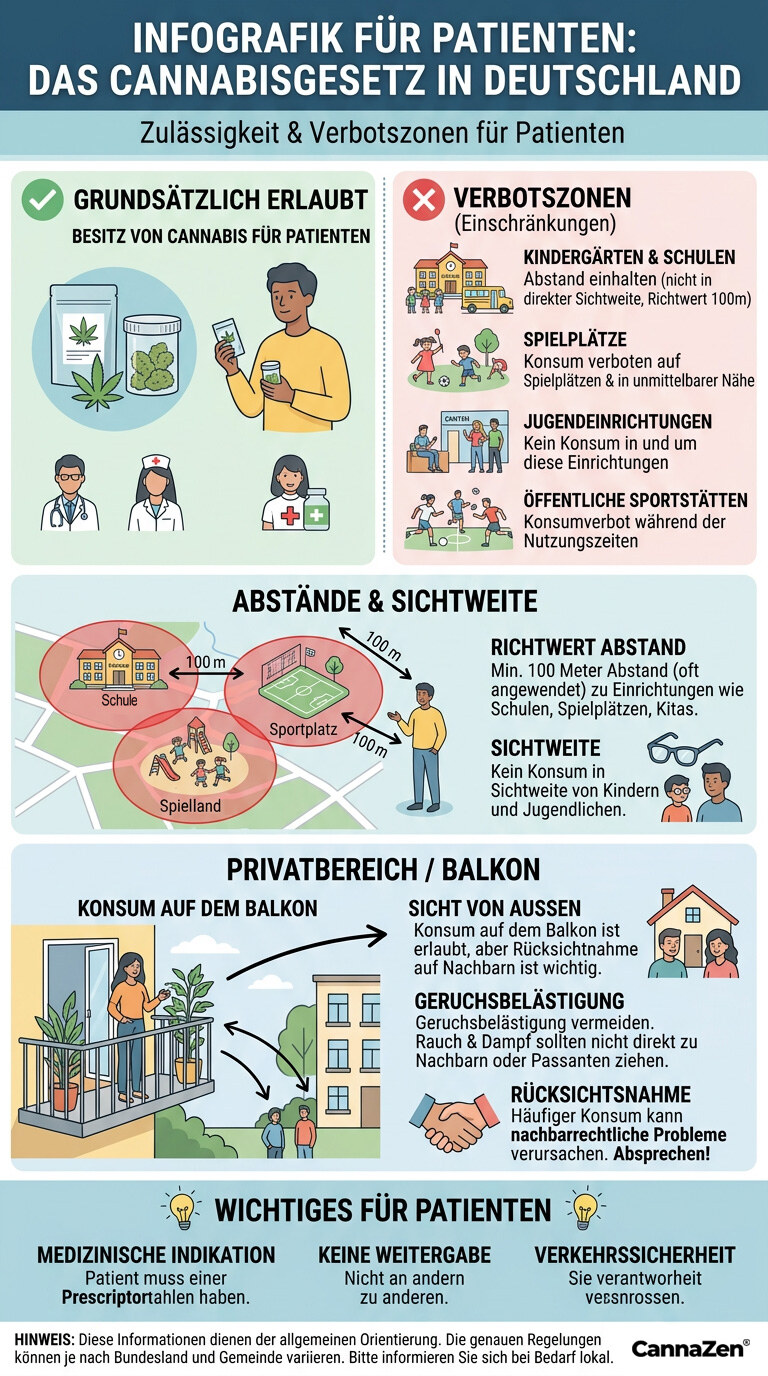 Infografik Bubatzkarte Cannabis Abstand Regeln