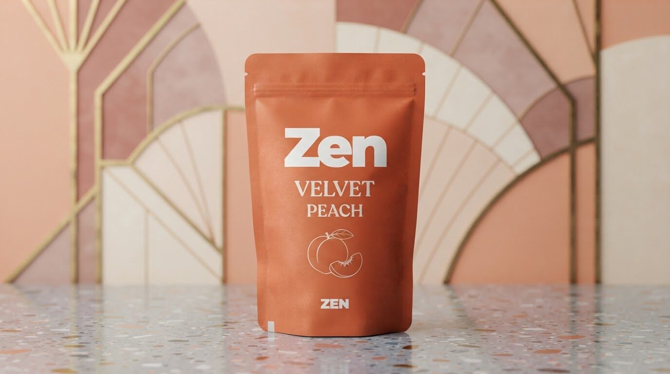 Zen Velvet Peach Cannabis Beutel